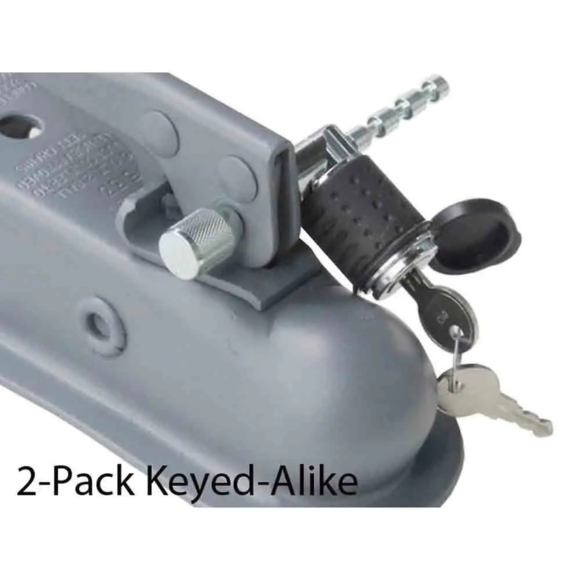 DeadBolt Adjustable Coupler Lock — 2-Pack, Keyed Alike, 1/4in. Diameter, Five Locking Positions, Model# RC-1-KA2